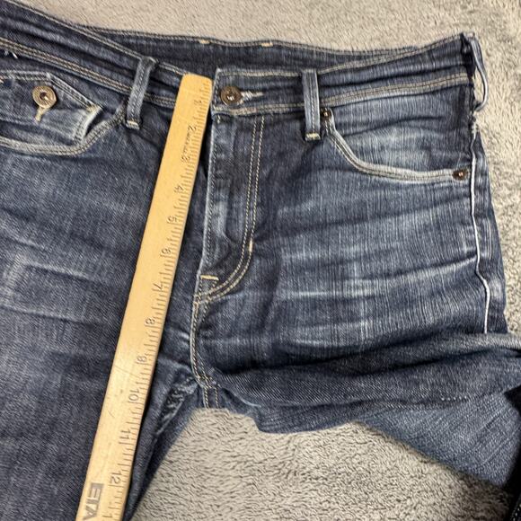 Y2K levis Jeans Mens 32x30 Low Rise Stone Rinse Adjustable Waist Flap Accent - Picture 10 of 11